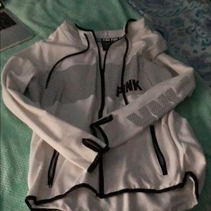 PINK reflective zip up with hood